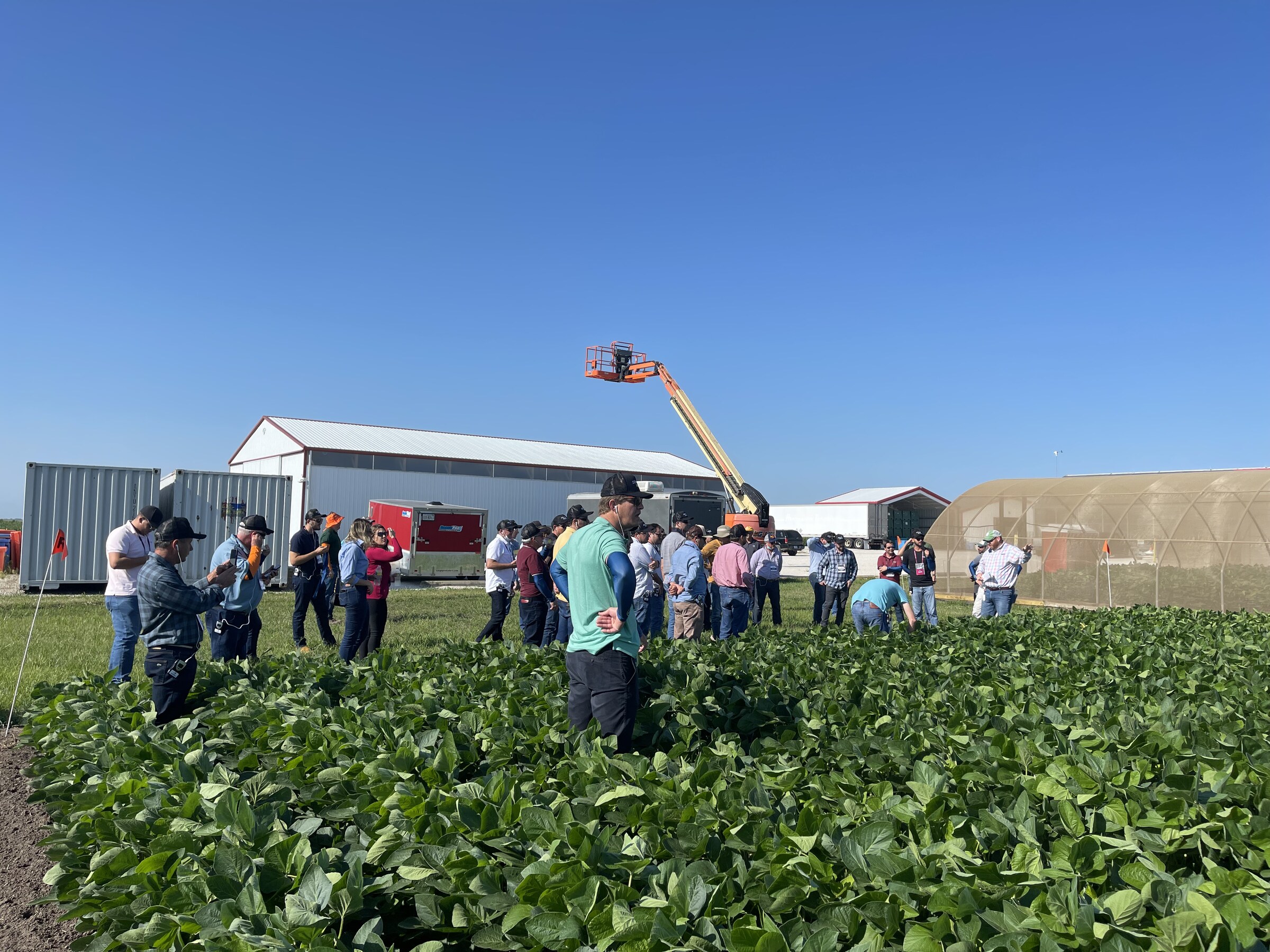 Participantes em visita técnica do agronegócio no campo